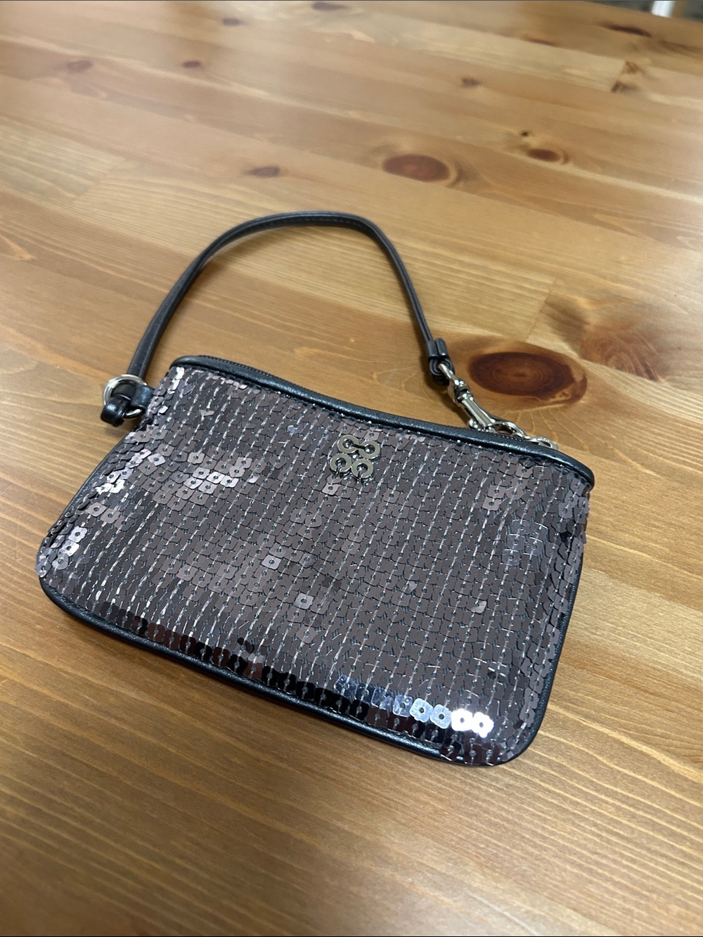 Coach Special Occasion Sequin Wristlet Clutch